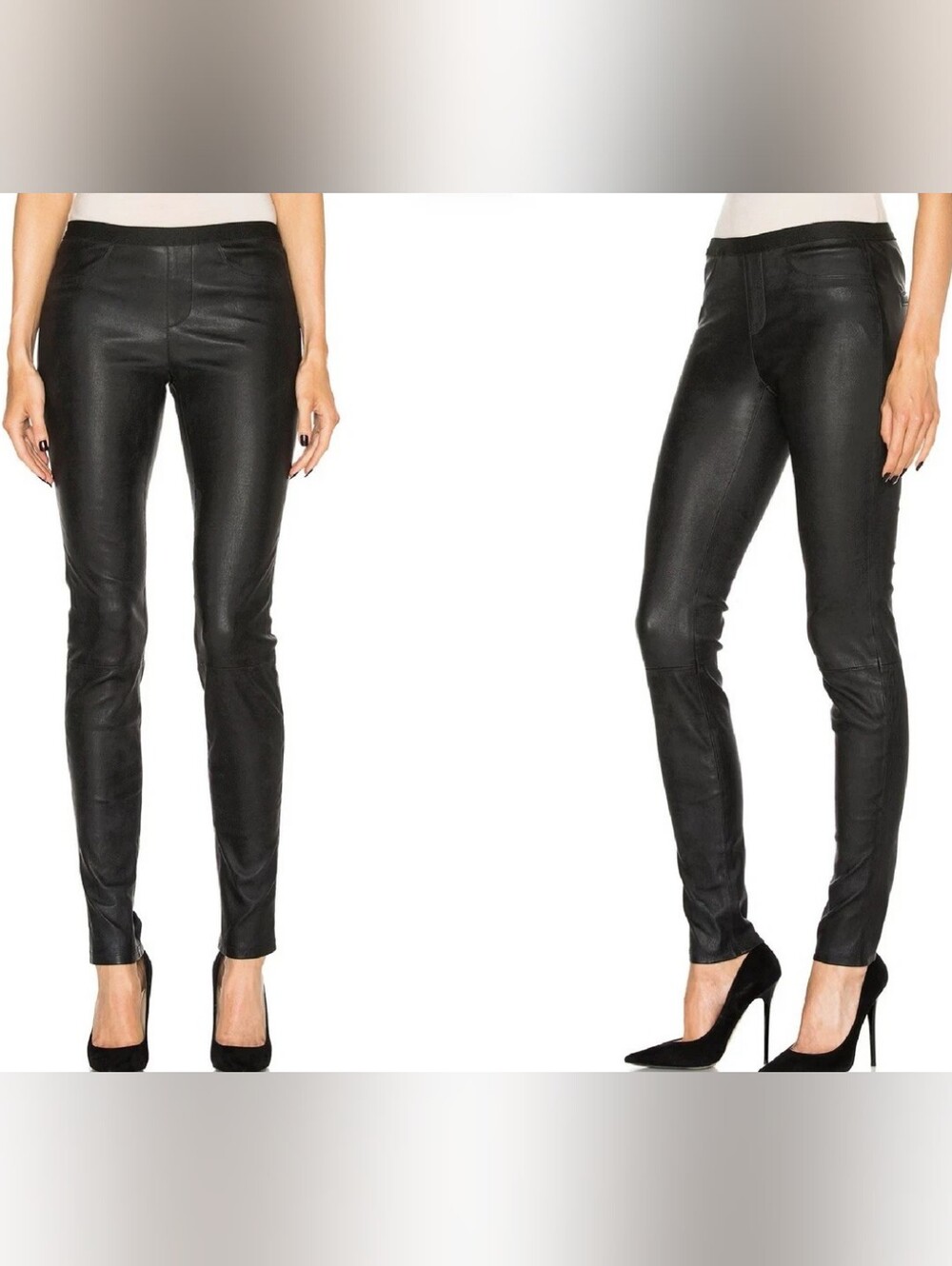 NWOT/ HELMUT LANG black leather  leggings